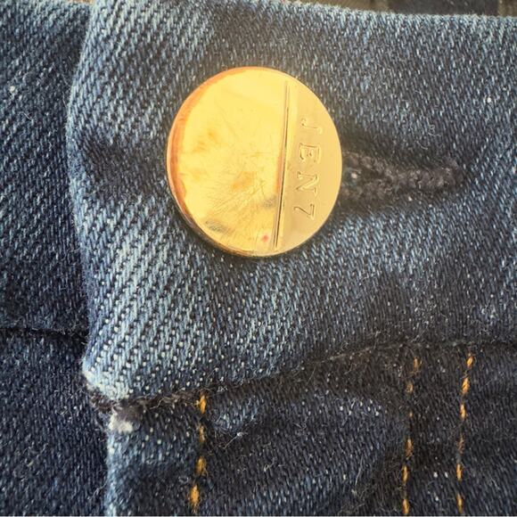 7 For All Mankind Jen7 Ankle Skinny Jeans raw hem dark Wash zip button pockets 4 - Picture 7 of 14
